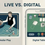Generic live roulette and blackjack tables on a streaming interface
